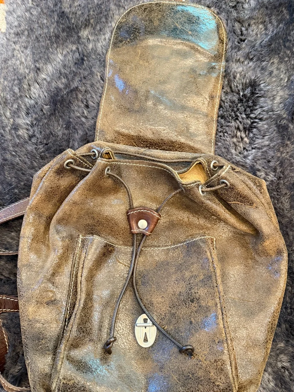 Robe di Firenze leather backpack  - Vintage Style